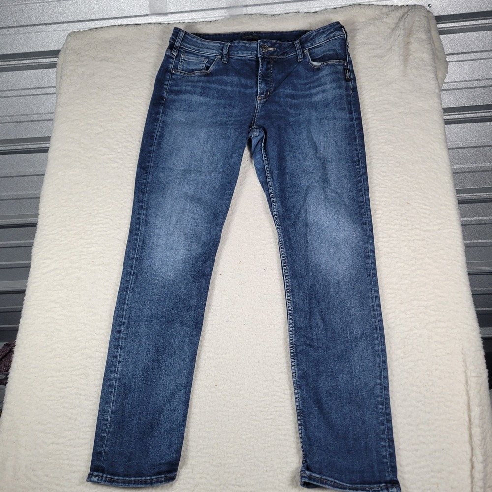 Silver Jeans Co. Straight Leg Jeans Mens 34x31 Blue Medium Wash Stretch Stretch